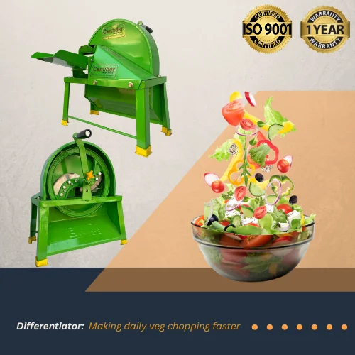 Hand operated vegetable cutting machine