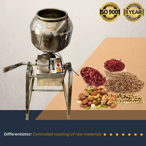 24″ DRUM – TILTING Roasting Machine